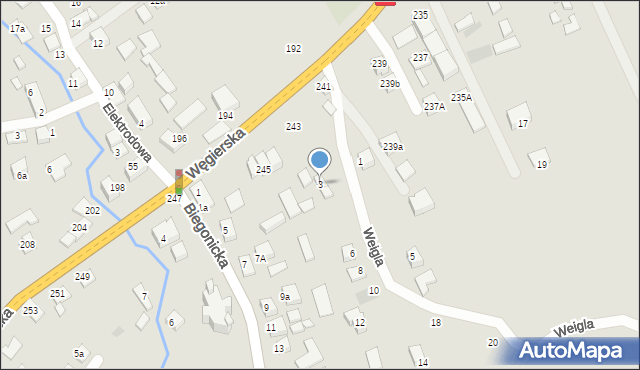 Nowy Sącz, Weigla Rudolfa, 3, mapa Nowego Sącza