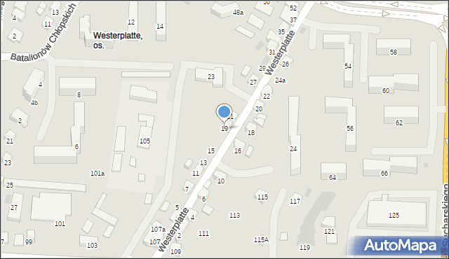 Nowy Sącz, Westerplatte, 19, mapa Nowego Sącza