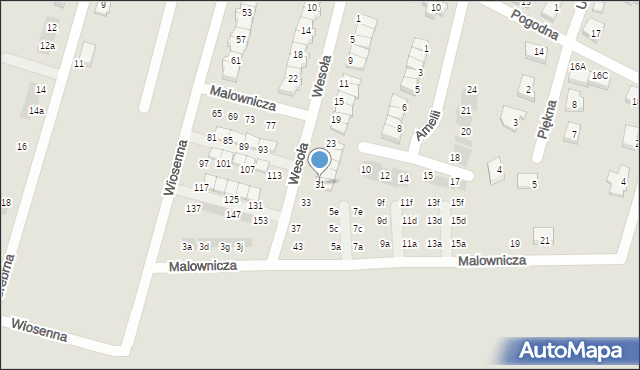 Oława, Wesoła, 31, mapa Oława