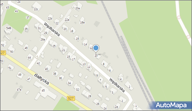 Olsztyn, Wędkarska, 10, mapa Olsztyna