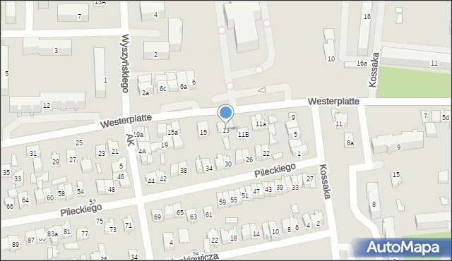 Opoczno, Westerplatte, 13, mapa Opoczno