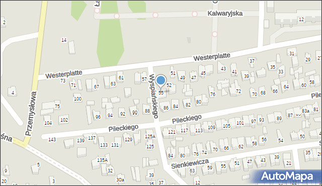 Opoczno, Westerplatte, 55, mapa Opoczno