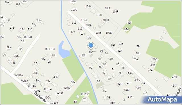 Orchówek, Wesoła, 100, mapa Orchówek