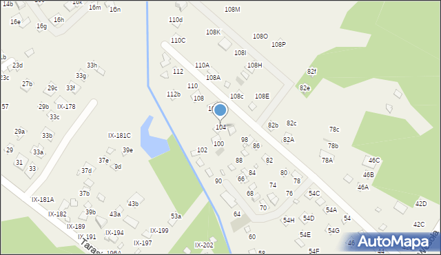 Orchówek, Wesoła, 104, mapa Orchówek