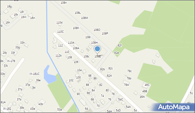 Orchówek, Wesoła, 108E, mapa Orchówek