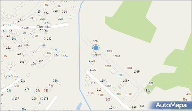 Orchówek, Wesoła, 108x, mapa Orchówek