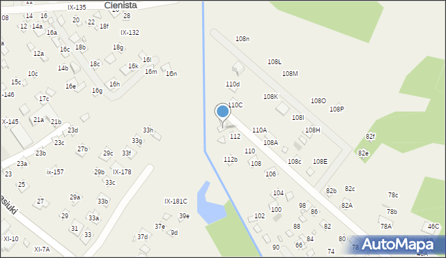 Orchówek, Wesoła, 114, mapa Orchówek