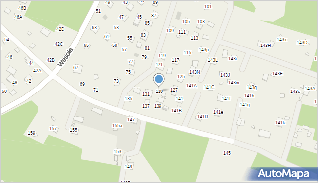 Orchówek, Wesoła, 129, mapa Orchówek