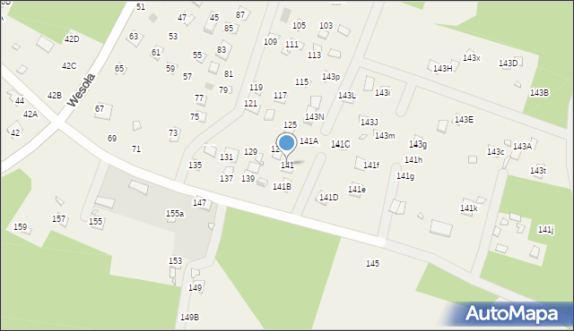 Orchówek, Wesoła, 141, mapa Orchówek