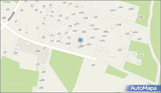 Orchówek, Wesoła, 141D, mapa Orchówek