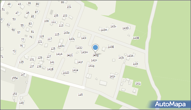 Orchówek, Wesoła, 143g, mapa Orchówek