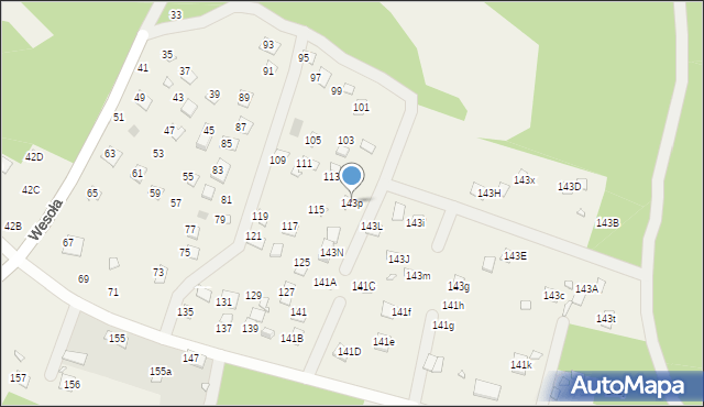 Orchówek, Wesoła, 143p, mapa Orchówek