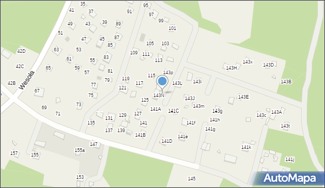 Orchówek, Wesoła, 143r, mapa Orchówek