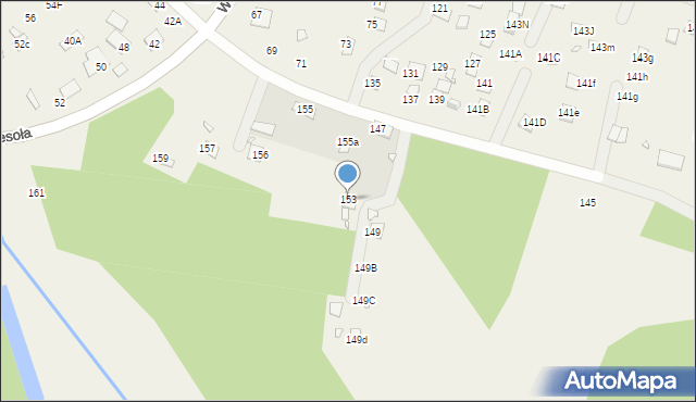 Orchówek, Wesoła, 153, mapa Orchówek