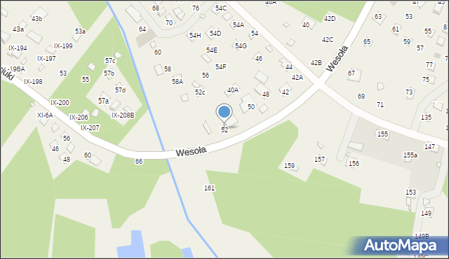 Orchówek, Wesoła, 52, mapa Orchówek