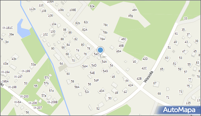 Orchówek, Wesoła, 54B, mapa Orchówek