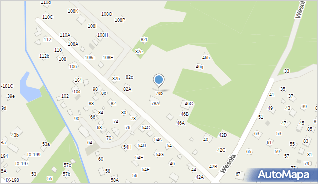 Orchówek, Wesoła, 78b, mapa Orchówek