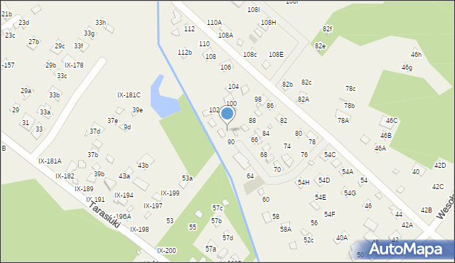 Orchówek, Wesoła, 92, mapa Orchówek