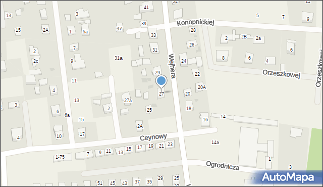 Orle, Wejhera, 27, mapa Orle