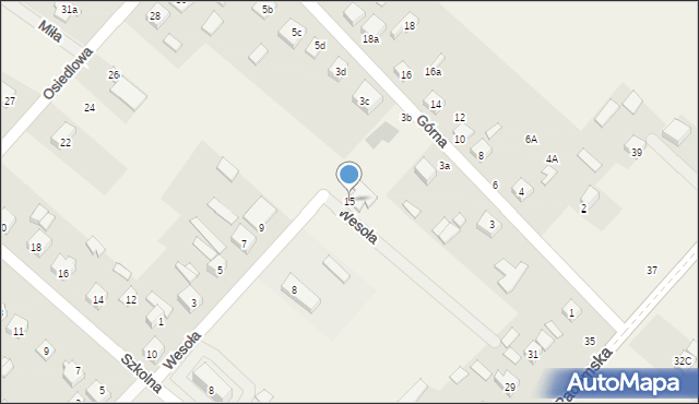 Orońsko, Wesoła, 15, mapa Orońsko