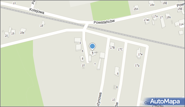 Orzesze, Wędrowników, 5, mapa Orzesze