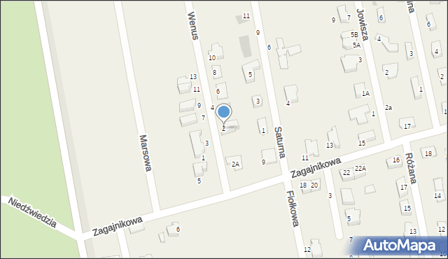 Osiek, Wenus, 2, mapa Osiek