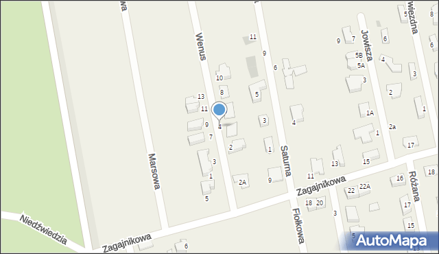 Osiek, Wenus, 4, mapa Osiek