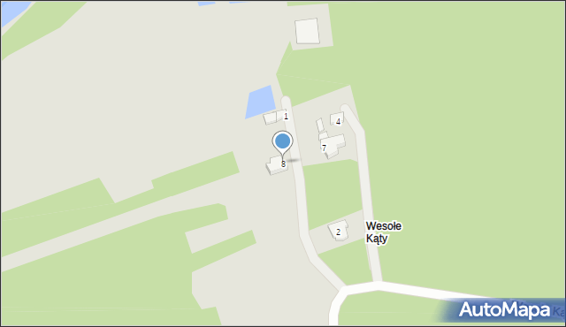 Osjaków, Wesołe Kąty, 8, mapa Osjaków