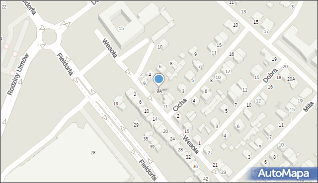 Ostrołęka, Wesoła, 9A, mapa Ostrołęka