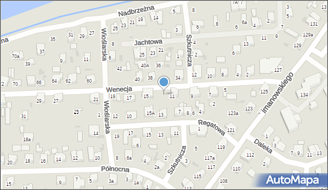 Ostrów Wielkopolski, Wenecja, 11a, mapa Ostrów Wielkopolski