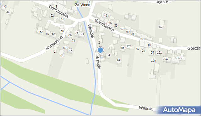 Ostrowsko, Wesoła, 3, mapa Ostrowsko
