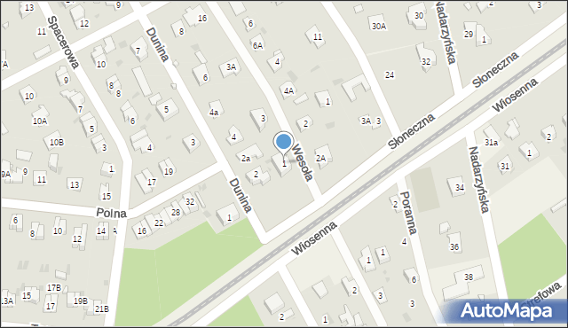 Otrębusy, Wesoła, 1, mapa Otrębusy