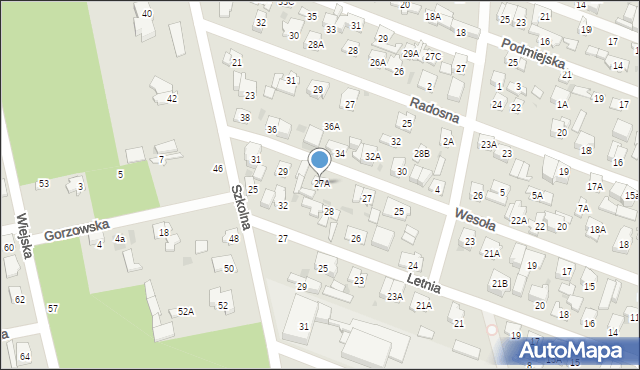 Otwock, Wesoła, 27A, mapa Otwock