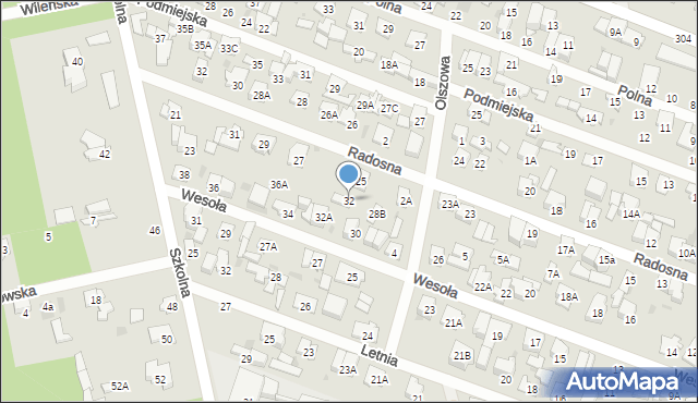 Otwock, Wesoła, 32, mapa Otwock