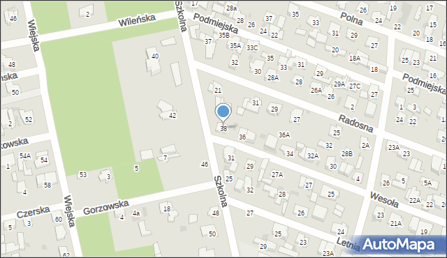 Otwock, Wesoła, 38, mapa Otwock