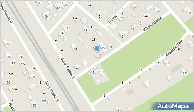 Otwock, Westerplatte, 3C, mapa Otwock
