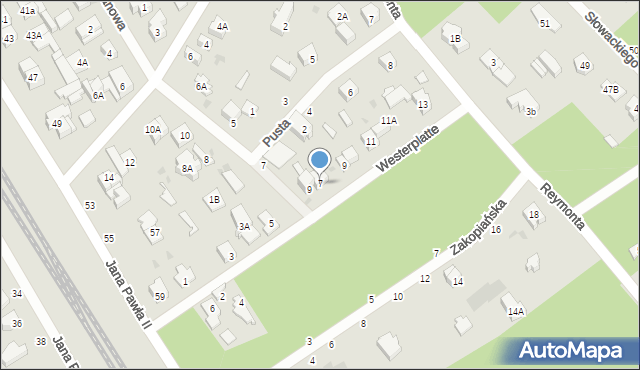 Otwock, Westerplatte, 7, mapa Otwock