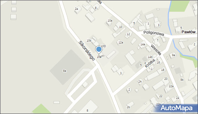 Pawłów, Wesoła, 10e, mapa Pawłów