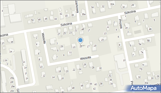 Pawłowice, Wesoła, 15, mapa Pawłowice