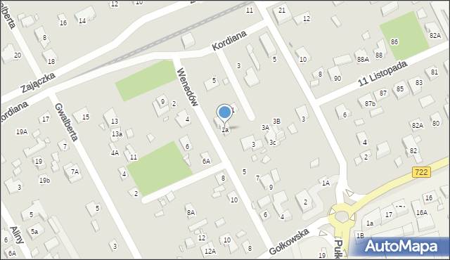 Piaseczno, Wenedów, 1a, mapa Piaseczno