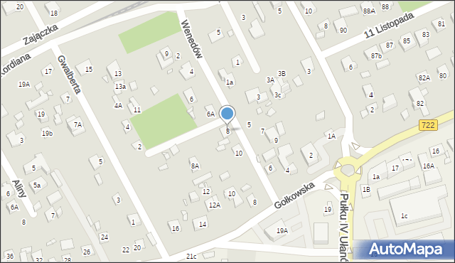 Piaseczno, Wenedów, 8, mapa Piaseczno