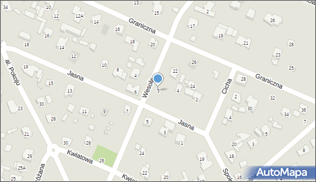 Piaseczno, Wesoła, 3, mapa Piaseczno