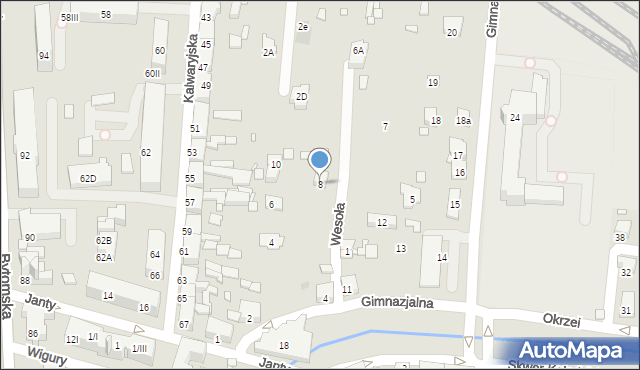 Piekary Śląskie, Wesoła, 8, mapa Piekary Śląskie