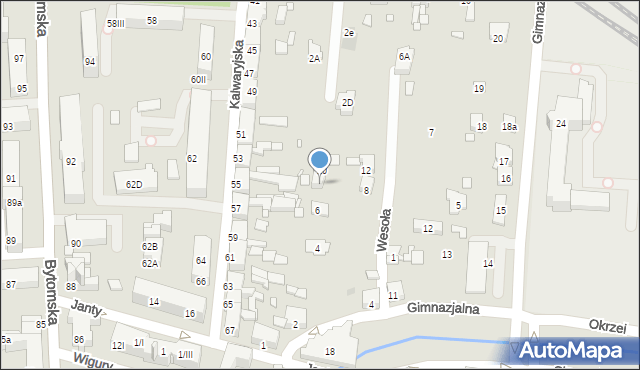 Piekary Śląskie, Wesoła, 8a, mapa Piekary Śląskie