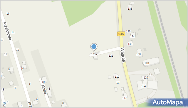 Pietrzykowice, Wesoła, 123a, mapa Pietrzykowice