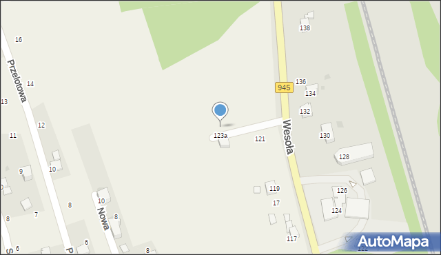 Pietrzykowice, Wesoła, 123b, mapa Pietrzykowice