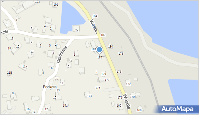 Pietrzykowice, Wesoła, 185, mapa Pietrzykowice