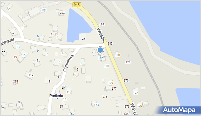 Pietrzykowice, Wesoła, 187, mapa Pietrzykowice