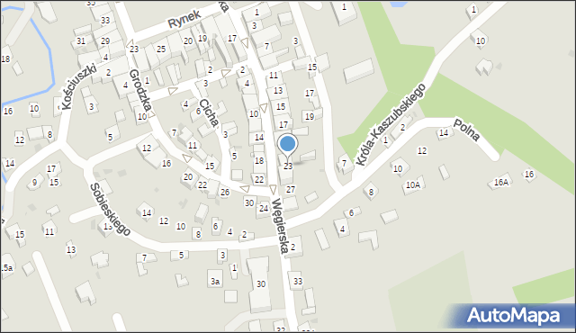 Pilzno, Węgierska, 23, mapa Pilzno