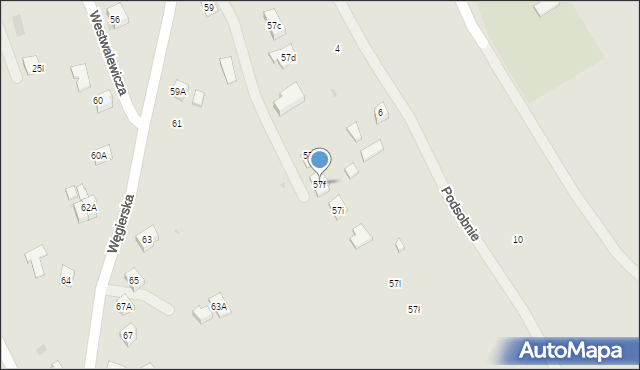 Pilzno, Węgierska, 57f, mapa Pilzno
